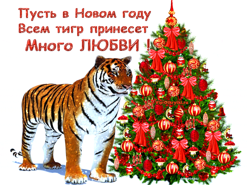 Всем большой любви в Новый год тигра